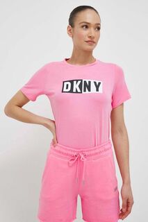 Прекрасная футболка DKNY, розовый