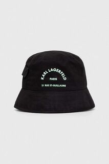 Хлопковая шляпа Карла Лагерфельда Karl Lagerfeld, черный