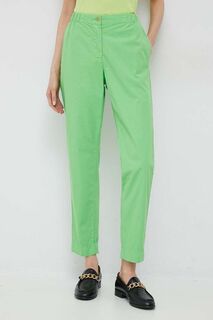 Хлопковые брюки Tommy Hilfiger, зеленый