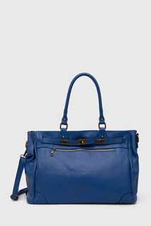 Кожаная сумка Answear Lab, синий