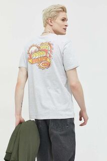 Хлопковая футболка Quiksilver, серый