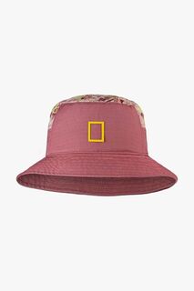 Хлопковая шапка цвета желтого цвета Buff, розовый