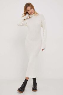 Шерстяное платье Calvin Klein, бежевый