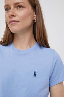 Хлопковая футболка Polo Ralph Lauren, синий