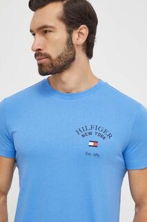 Хлопковая футболка Tommy Hilfiger, синий