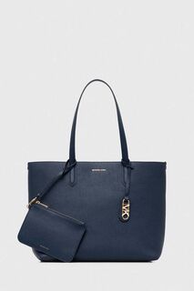 Двусторонняя кожаная сумка MICHAEL Michael Kors, темно-синий