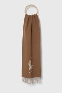 Шерстяной шарф Polo Ralph Lauren, бежевый