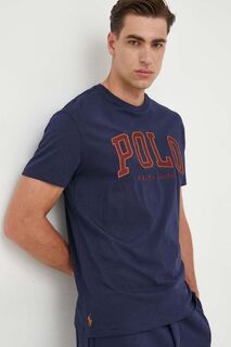 Хлопковая футболка Polo Ralph Lauren, темно-синий