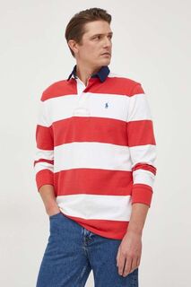 Хлопковая рубашка с длинными рукавами Polo Ralph Lauren, красный