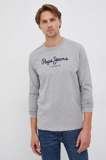 Футболка с длинными рукавами, хлопок Eggo Pepe Jeans, серый