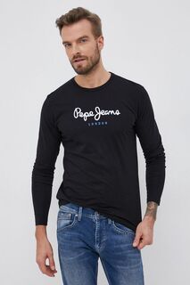 Футболка с длинными рукавами, хлопок Eggo Long Pepe Jeans, черный