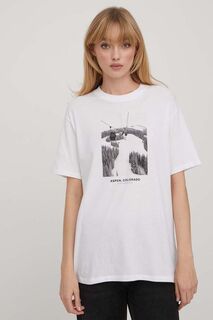 Хлопковая футболка Abercrombie &amp; Fitch, белый