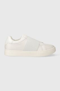 Кожаные кроссовки CLEAN CUPSOLE SLIP ON Calvin Klein, белый