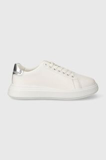 Кожаные кроссовки RAISED CUPSOLE LACE UP LHT BT Calvin Klein, белый