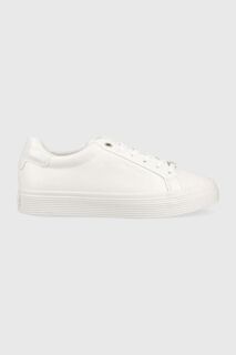 Кожаные кроссовки HW0HW01372 VULC LACE UP Calvin Klein, белый