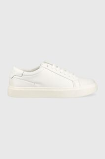 Кожаные кроссовки LOW TOP LACE UP LTH SM Calvin Klein, белый