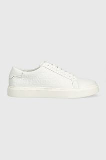 Кожаные кроссовки LOW TOP LACE UP MONO HF Calvin Klein, белый