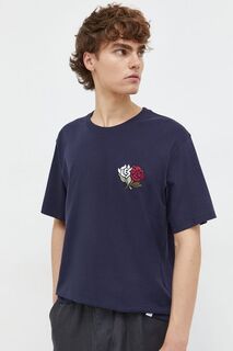 Хлопковая футболка Les Deux, темно-синий