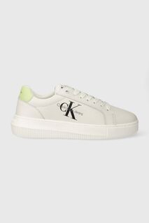 Кожаные кроссовки YW0YW00823 CHUNKY CUPSOLE MONOLOGO W Calvin Klein Jeans, белый