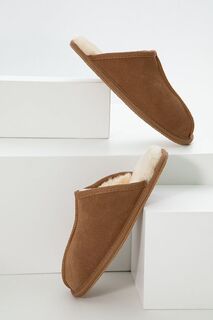Замшевые тапочки Answear Lab, коричневый