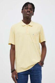 Хлопковая рубашка-поло Wrangler, желтый