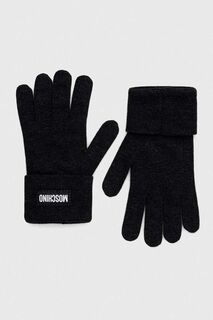 Кашемировые перчатки Moschino, черный
