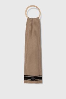 Шерстяной шарф Armani Exchange, коричневый