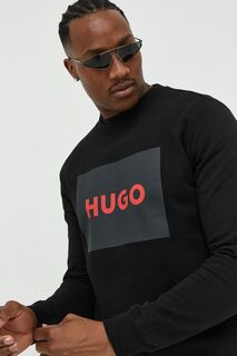 Толстовка HUGO из хлопка Hugo, черный