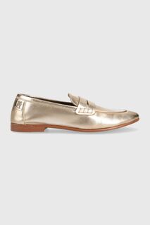 Кожаные лоферы TH LOAFER GOLDEN Tommy Hilfiger, золотой