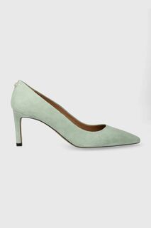 Замшевые туфли на высоком каблуке BOSS Janet Boss, зеленый