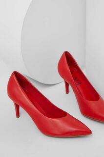Кожаные туфли на высоком каблуке Answear Lab, красный