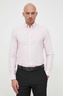 Рубашка из хлопка BOSS BOSS ORANGE Boss, розовый