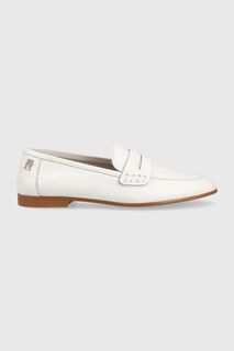 Кожаные лоферы TH LOAFER Tommy Hilfiger, белый