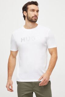 Хлопковая футболка HUGO Hugo, белый