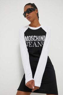 Хлопковое платье Moschino Jeans, белый