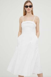 Льняное платье Abercrombie &amp; Fitch, белый