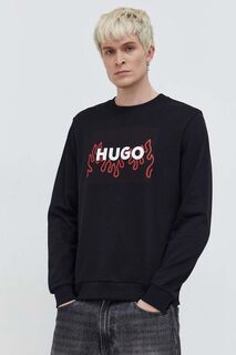 Толстовка HUGO из хлопка Hugo, черный
