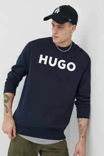 Толстовка HUGO из хлопка Hugo, темно-синий
