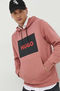 Толстовка HUGO из хлопка Hugo, розовый