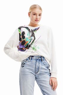 Толстовка из хлопка Desigual, белый