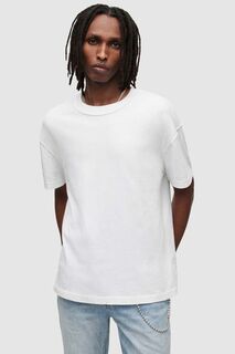 Хлопковая футболка ISAC SS CREW AllSaints, белый