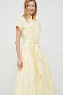 Хлопковое платье Polo Ralph Lauren, желтый