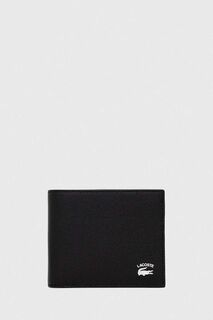 Кожаный кошелек Lacoste, черный