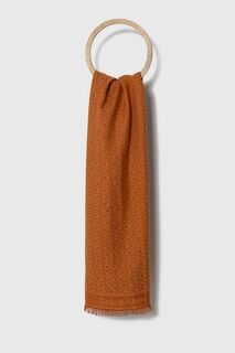 Шерстяной шарф Calvin Klein, оранжевый