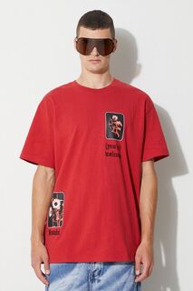 Хлопковая футболка KSUBI, красный