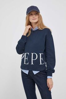 Хлопковая толстовка Victoria Pepe Jeans, темно-синий