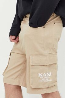 Хлопковые шорты Karl Kani, бежевый