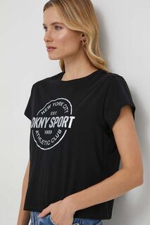 Хлопковая футболка Dkny DKNY, черный
