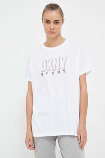 Хлопковая футболка Dkny DKNY, белый