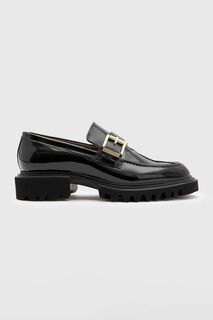 Кожаные мокасины Emily Patent Loafer AllSaints, черный